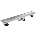 Dala caniveau de douche italienne inox l. 100 cm avec siphon anti - odeurs + filtre, drainage performant ...