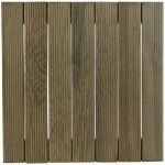 Dalle bois pin maritime, caillebotis, l. 56 x l. 56 cm x ep. 40mm