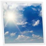 Dalle led imprime 60x60 cm - motif ciel trs nuageux - lumire blanc neutre 4000k - panneau lumineux ...