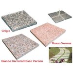 Dalles de marbre et gravier, base pour parasols, pavements gris, 50x50 cm