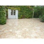 Dalles et pavs travertin 1er choix - crme - 15x15x3cm - vieilli - (1 m)