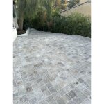 Stone by stone - dalles et pavs travertin 1er choix - silver - 15x15x3cm - vieilli - (1 m)