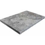 Stone by stone - dalles et pavs travertin 1er choix - silver - 40, 6x61x3cm - vieilli - (1 m)