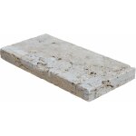 Dalles et pavs travertin rustique - mix beige - 15x30x3cm - vieilli - (1 m)