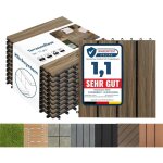 Floordirekt - dalles de terrasse lot de 11 pièces, mix teck 30 x 30 cm - 1 m² Floordirekt - dalles de terrasse lot de 11 pièces, mix teck 30 x 30 cm - 1 m²