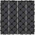 Mophorn dalles de terrasse embo�tables, paquet de 54, 12 x12 , 54 pi�, gris fonc�, rev�tement de sol ...