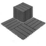 Dalles de terrasse embo�tables en plastique, paquet de 44, 30 x 30 cm, imperm�ables, pour une utilisation ...