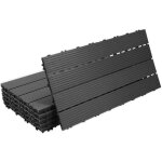 Dalle de terrasse rev�tement carrelage 60 x 30 pour jardin terrasse, anthracite 6 pi�ces dallage