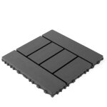 Dalles de terrasse style h 30x30 cm - lot de 44 modules embo�tables - installation rapide sans outil ...