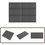 Vidaxl - dalles wpc 60x30 cm 6 pcs 1m gris - carrelage extrieur - dallettes terrasse - tuiles composites ...