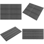 Vidaxl - dalles wpc 60x30 cm 6 pcs 1m² gris - carrelage extérieur - dallettes terrasse - tuiles composites ... Vidaxl - dalles wpc 60x30 cm 6 pcs 1m² gris - carrelage extérieur - dallettes terrasse - tuiles composites ...