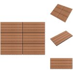 Vidaxl - dalles wpc 60x30 cm 6 pcs 1m marron - carrelage extrieur - dallettes terrasse - tuile terrasse ...