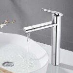 Dalmo robinet de lavabo, robinet de lavabo � deux vitesses rotatif 360 � avec laiton chrom�, robinet ...