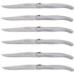 Damas coffret 6 couteaux laguiole tout inox - jean dubost Damas coffret 6 couteaux laguiole tout inox - jean dubost