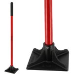 Dame carr�e de ma�on 20x20cm - dameuse de sol en acier - 5kg - compactage sable, terre pour niveler le ...