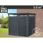 Dancover - abri de jardin avec lucarne, 2, 04x2, 45x2, 26m, 5, 0m, anthracite