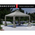 Dancover - tonnelle de jardin osiris 4x4m, gris