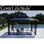 Tonnelle santa fe alu + avec parois lat�rales et portes