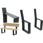 Dandibo 2x pieds de banc m�tal noir avec dossier set massif diy pieds de banc 96478 ch�ssis de si�ge ...