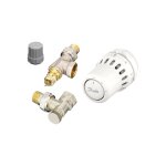 Kit tte thermostatique react + ra - fn corps droit 15 + rlv - s t de rglage.