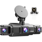 Dashcam 4 cam�ras enregistreur de voiture ? hd 1080p avant, 720p int�rieur et arri�re ? vision nocturne, ...