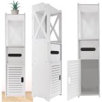 Dayplus - armoire de rangement de salle de bains, armoire de rangement au sol de salle de bains haute ...