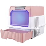 Bac a litiere maison de toilette chat ferm�e plateau amovible pelle st�rilisation et d�sodorisation aux ...