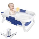 Dazhom - bb baignoire pliable avec pieds portable antidrapant pour 0 - 6 ans bb bleu