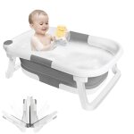 Dazhom - bb baignoire pliable avec pieds portable antidrapant pour 0 - 6 ans bb gris