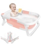 Dazhom - b�b� baignoire pliable avec pieds portable antid�rapant pour 0 - 6 ans b�b� rose