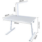Dazhom - table pour ordinateur portable pliante avec lampe r�glable en hauteur blanc