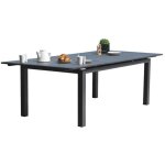 Dcb garden - jamais utilise] table de jardin extensible 240 / 300cm aluminium anthracite - miami - tb ...