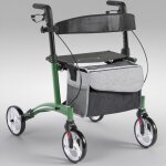 Dambulateur 4 roues pliable leger avec bote  bquille amovible & sige rollator en alu. avec freins ...
