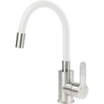Deante robinet de lavabo lupo - flexible - blanc - conomie d'eau - design moderne et pratique