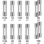 Debflex - 12 fusibles verres 1x(0, 5a, 1, 6a, 1a, 2a, 2, 5a, 3a, 4a, 6a) 2x(5a, 10a)
