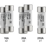 5 fusibles avec voyant 2x (16a, 20a) 1x 25a - debflex