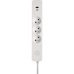 Bloc 3 prises 2p + t 16a avec interrupteur + 2 usb a + c 3, 4a 1, 49m blanc - debflex