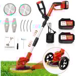 Outigo - debroussailleuse electrique sans fil pliable, dbroussailleuse  gazon sans balais avec 2 batteries ...