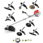 [jamais utilis] dbroussailleuse  essence 65cc 4, 9cv, moteur 2 temps, 8 accessoires, guidon double ...