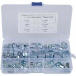 Debuns - lot de 80 colliers de serrage galvanisés à double oreille pour carburant et air, de Debuns - lot de 80 colliers de serrage galvanisés à double oreille pour carburant et air, de