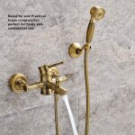 Debuns - ensemble de douche en laiton, douche de salle de bains murale simple et antique européenne avec ... Debuns - ensemble de douche en laiton, douche de salle de bains murale simple et antique européenne avec ...