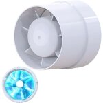 Debuns - lfi - 09s)extracteur d'air silencieux, 104mm, 130m� / h, 12 w, conduit en ligne, axial de la ...