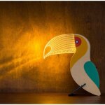 Debuns - veilleuse acrylique cr�ative animaux en bois lumi�res led de d�coration de salon et de chambre ...