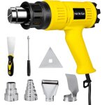 Decapeur thermique 2000w, pistolet � air chaud 50? - 600? avec temp�rature r�glable, 4 buses, spatule ...