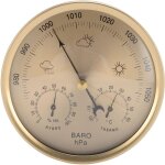 Decdeal 3 po en 1 barom�tre hygrom�tre temp�rature mur mur de la suspension m�t�o gold station de pr�vision ...