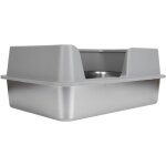 Decdeal - bo�te � liti�re en acier inoxydable, facile � nettoyer, convient aux chats de petite et moyenne ...