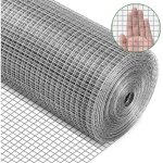 Decdeal - grillage métallique galvanisé à chaud, calibre 19, 1, 27 cm x 30, 5 m, 1 / 2 po, pour clôtures ... Decdeal - grillage métallique galvanisé à chaud, calibre 19, 1, 27 cm x 30, 5 m, 1 / 2 po, pour clôtures ...