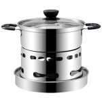 Decdeal - po�le � alcool d'ext�rieur en acier inoxydable, avec pot, br�leur portable, antirouille, anti ...