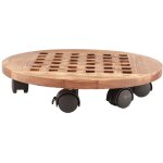 Decdeal - support de pot de fleurs mobile, plateau de base carr, support rond, roue universelle
