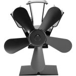 Decdeal ventilateur de po�le � bois 5 lames foyer � la chaleur aliment�e pour br�ler le b�cher � granules ...